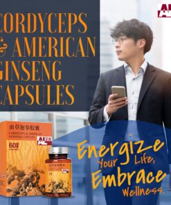 Alternative view of Cordyceps & American Ginseng Capsules